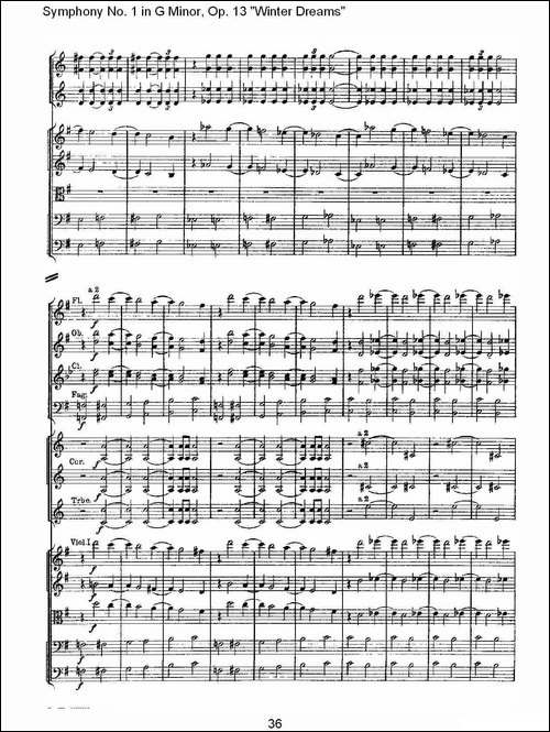 G小调第一交响曲,-Op.13-----冬天的梦幻Op.13第四乐章-二-其他谱