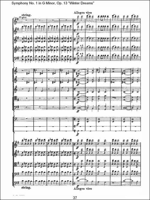G小调第一交响曲,-Op.13-----冬天的梦幻Op.13第四乐章-二-其他谱