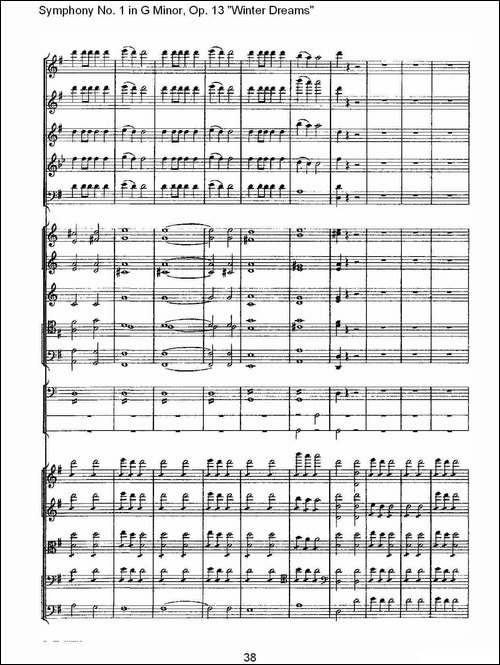 G小调第一交响曲,-Op.13-----冬天的梦幻Op.13第四乐章-二-其他谱