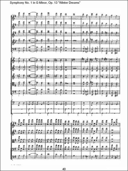 G小调第一交响曲,-Op.13-----冬天的梦幻Op.13第四乐章-二-其他谱