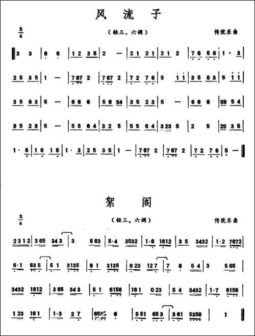 风流子絮阁-潮州音乐主旋律谱-其他谱