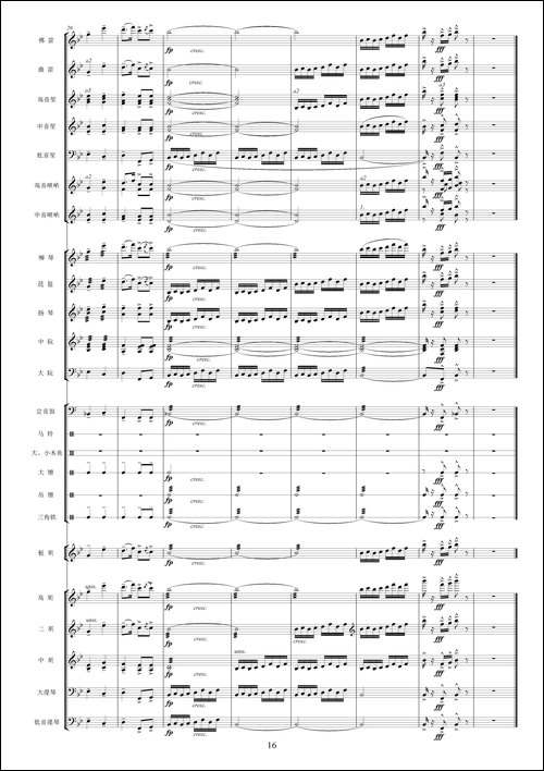 沿着社会主义大道奔前方-影片《青松林》主题曲、交响乐队总谱-其他谱