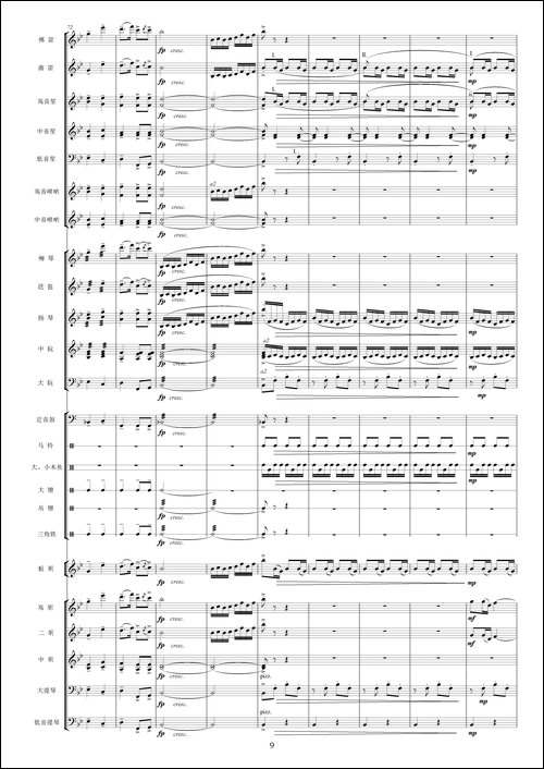 沿着社会主义大道奔前方-影片《青松林》主题曲、交响乐队总谱-其他谱