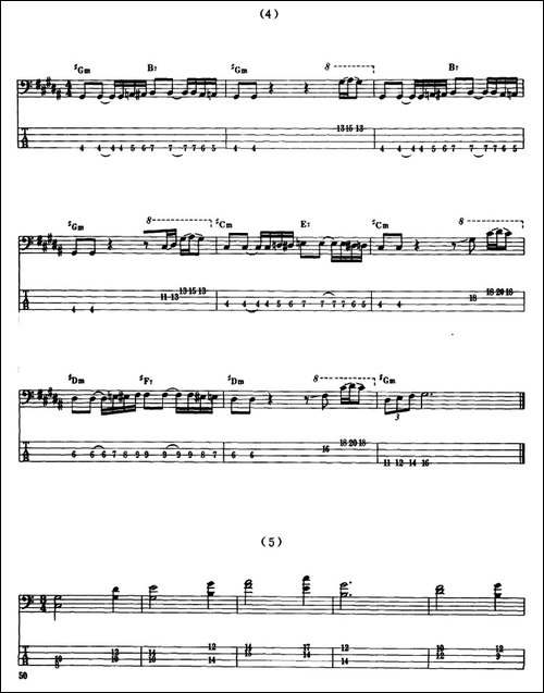 电贝司专业等级第六级-二、必弹曲目：练习曲-其他谱