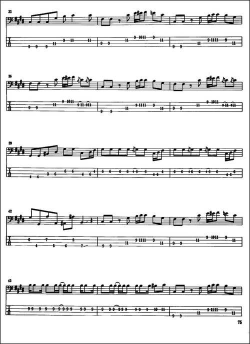 电贝司专业等级第六级-三、自选曲目-其他谱