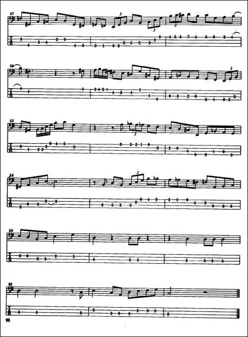电贝司专业等级第六级-三、自选曲目-其他谱