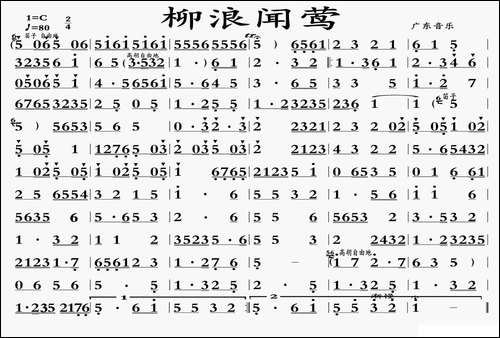 柳浪闻莺-广东音乐-其他谱