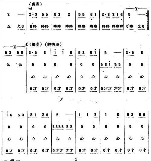 民歌组曲-民乐合奏-其他谱