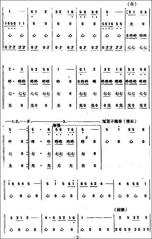 民歌组曲-民乐合奏-其他谱