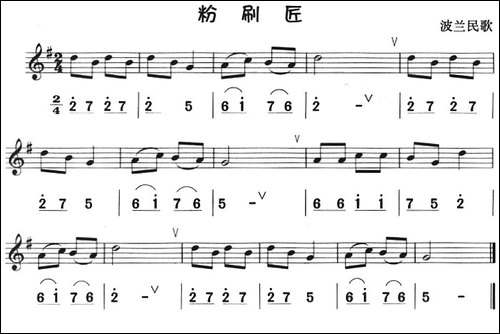 粉刷匠-八孔竖笛线简谱对照版-其他谱