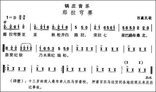 中国民族民间舞曲选-七藏族舞蹈：锅庄-那拉穹-其他谱