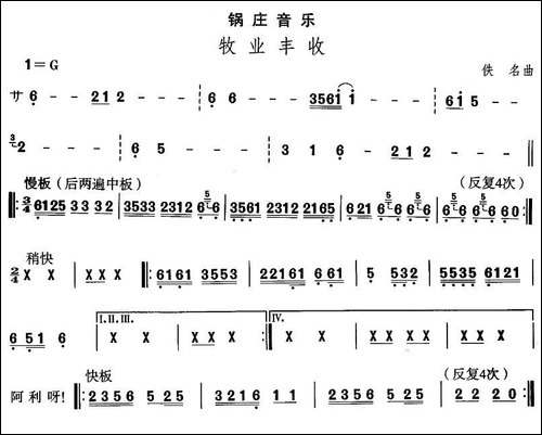 中国民族民间舞曲选-七藏族舞蹈：锅庄-牧业丰-其他谱