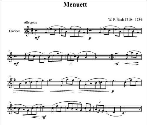 Menuett-单簧管-其他谱