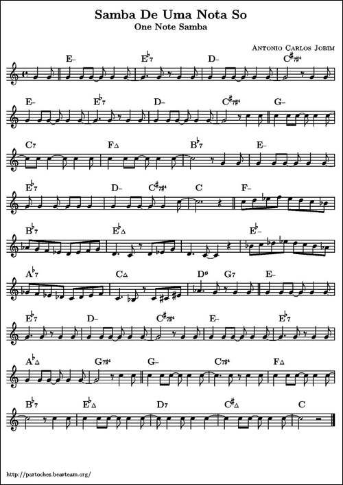 Samba-De-Uma-Nota-So-单簧管-其他谱