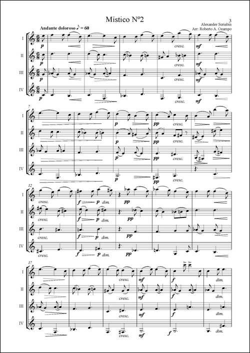 Dos-Piezas-de-Alexander-Scriabin-单簧管四重奏-其他谱