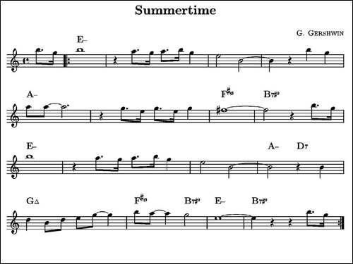 Summertime-单簧管-其他谱