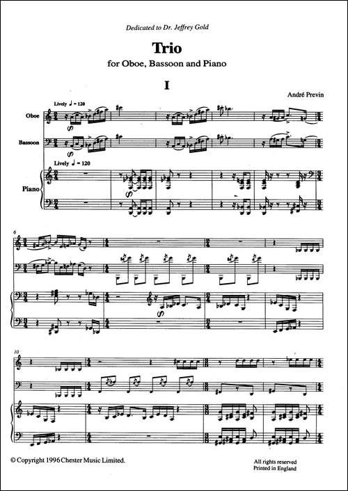 Trio-巴松、双簧管与钢琴三重奏总谱-其他谱