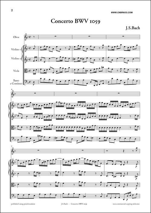 Concerto-BWV-1059-双簧管与弦乐D小调协奏曲-其他谱
