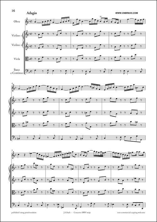 Concerto-BWV-1059-双簧管与弦乐D小调协奏曲-其他谱