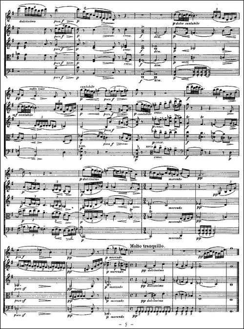 QUINTET.No1.-双簧管+弦乐五重奏第一乐章、总谱-其他谱