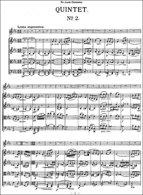 QUINTET.No2.-双簧管+弦乐五重奏第二乐章、总谱-其他谱