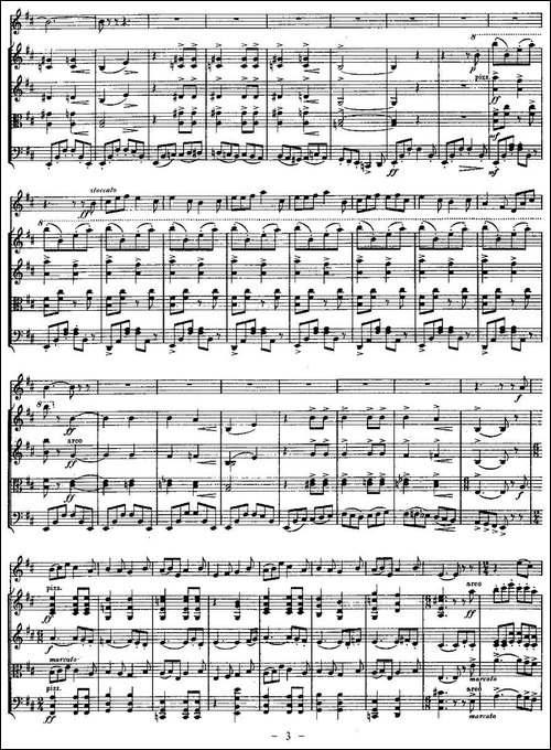 QUINTET.No3.-双簧管+弦乐五重奏第三乐章、总谱-其他谱