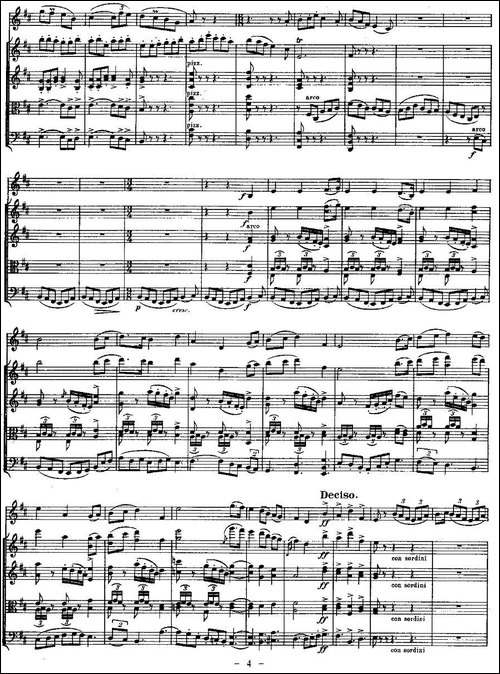 QUINTET.No3.-双簧管+弦乐五重奏第三乐章、总谱-其他谱