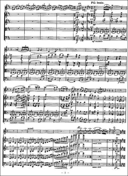 QUINTET.No3.-双簧管+弦乐五重奏第三乐章、总谱-其他谱