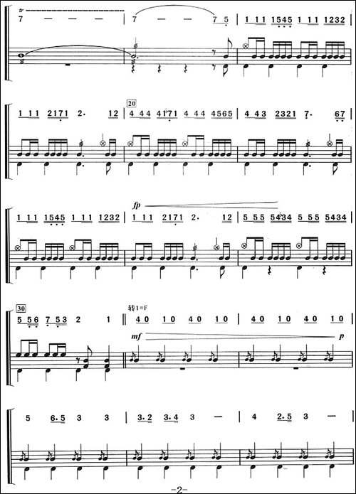 《卡门》序曲-架子鼓、主旋律+鼓谱-其他谱