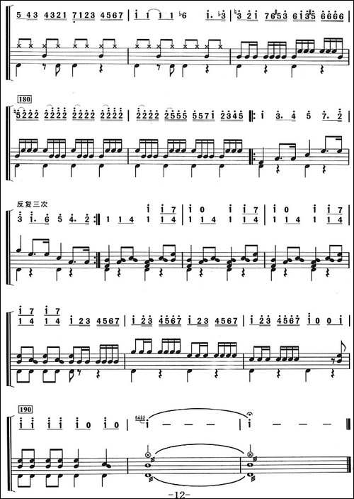 鲁斯兰与柳德米拉序曲-架子鼓、主旋律+鼓谱-其他谱