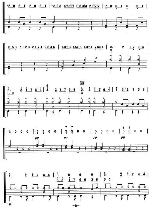 鲁斯兰与柳德米拉序曲-架子鼓、主旋律+鼓谱-其他谱