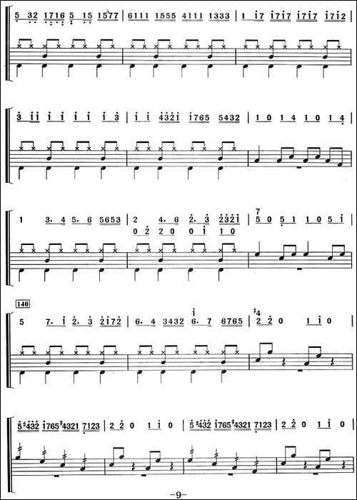 鲁斯兰与柳德米拉序曲-架子鼓、主旋律+鼓谱-其他谱