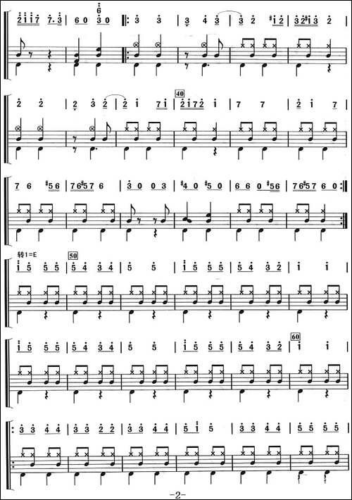 匈牙利舞曲第5号-架子鼓、主旋律+鼓谱-其他谱
