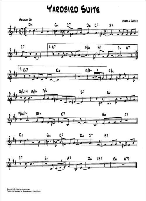 降B爵士乐谱：YARDBIRD-SUITE-其他谱