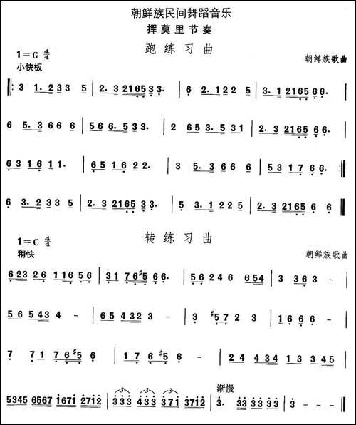 中国民族民间舞曲选-十一朝鲜族舞蹈：挥莫里节-其他谱