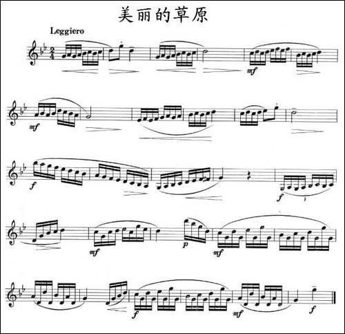 美丽的草原-单簧管-其他谱