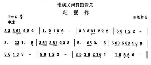 中国民族民间舞曲选-十四、傣族舞蹈：赶摆-其他谱