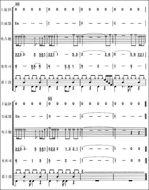 恰似你的温柔-吉特巴舞曲、电声乐队总谱-其他谱