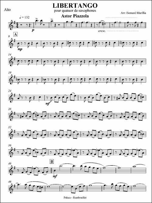 LIBERTANGO-探戈灵魂-四重奏之中音萨克斯分谱-萨克斯谱