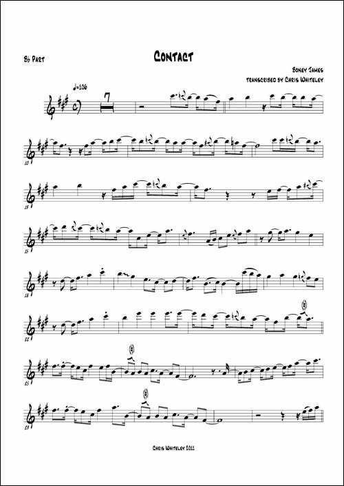 Contac-Bb-PART-萨克斯谱