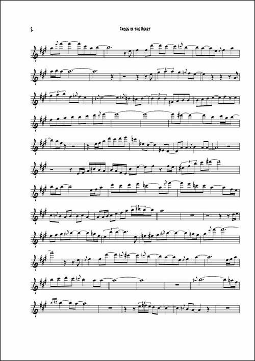 Faces-Of-The-Heart-中音萨克斯-萨克斯谱