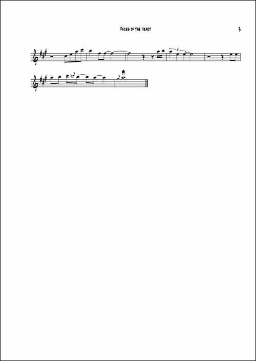 Faces-Of-The-Heart-中音萨克斯-萨克斯谱