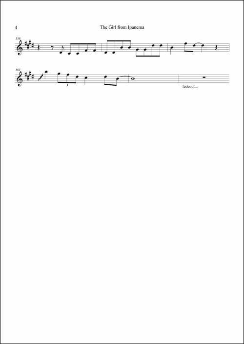 The-Girl-FromIpanema-中音萨克斯-萨克斯谱