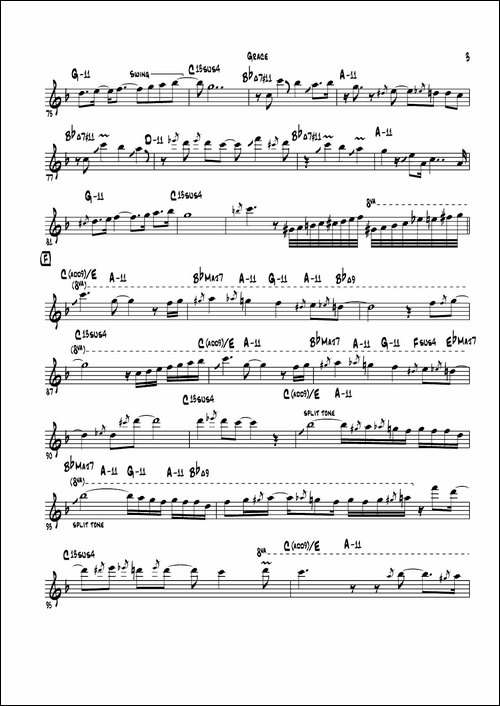 Grace-次中音萨克斯-萨克斯谱