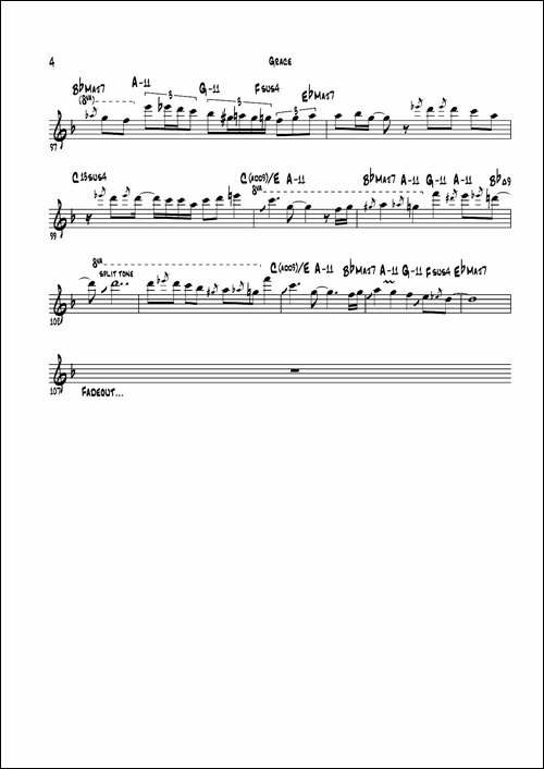Grace-次中音萨克斯-萨克斯谱