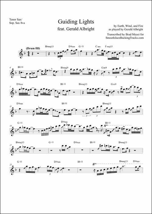 Guiding-Lights-次中音萨克斯-萨克斯谱