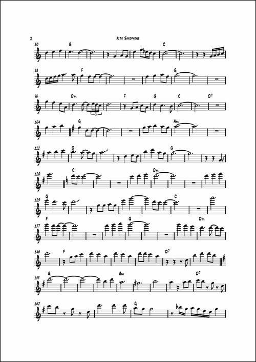 Happy-Christmas-中音萨克斯-萨克斯谱