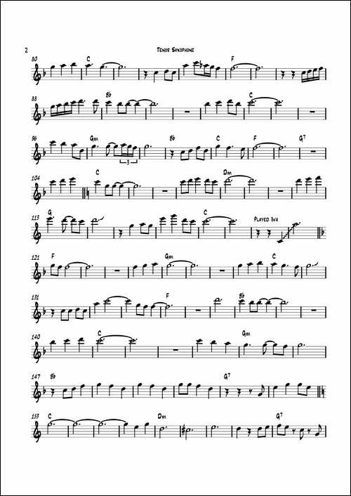 Happy-Christmas-次中音萨克斯-萨克斯谱