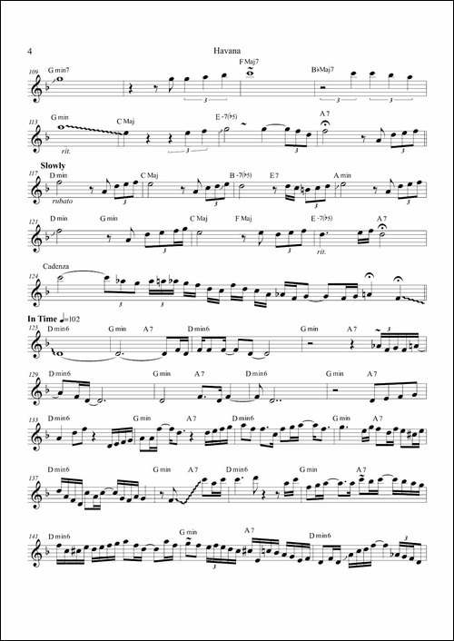 Havana-高音萨克斯次中音萨克斯-8vb-萨克斯谱