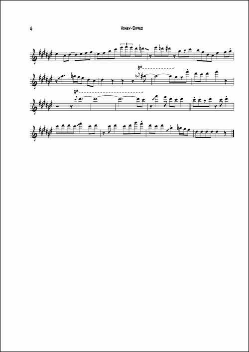 Honey-Dipped-B-FLAT-萨克斯谱